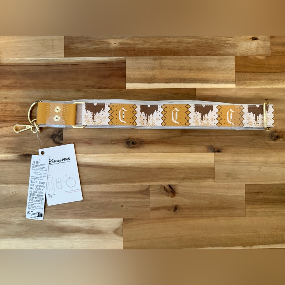 NWT Disneyland Castle Pin Trading Lanyard and Bag Strap - Picture 4 of 5